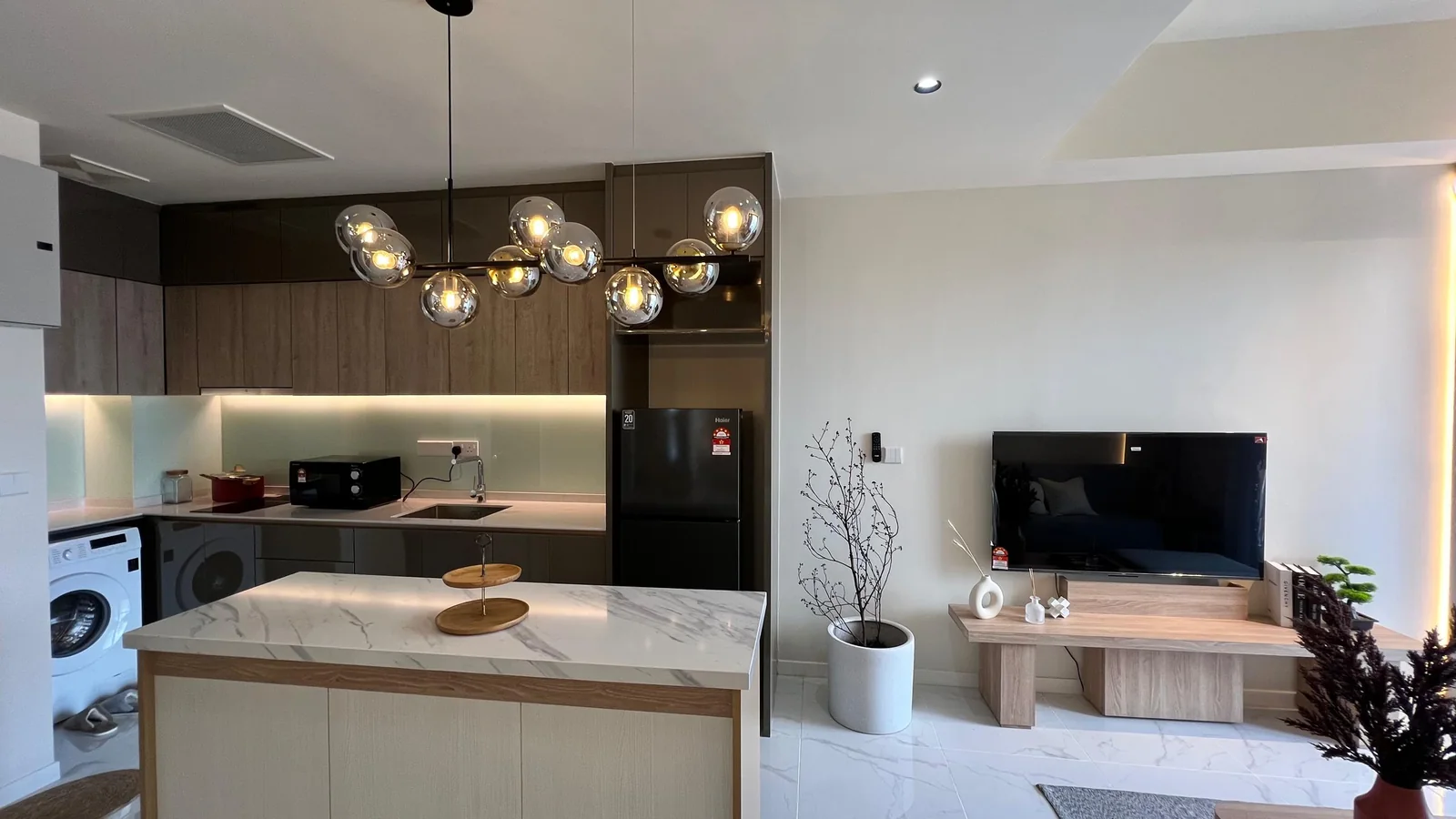 Residensi 38 Bangsar show unit — studio layout combining kitchen, living and sleeping