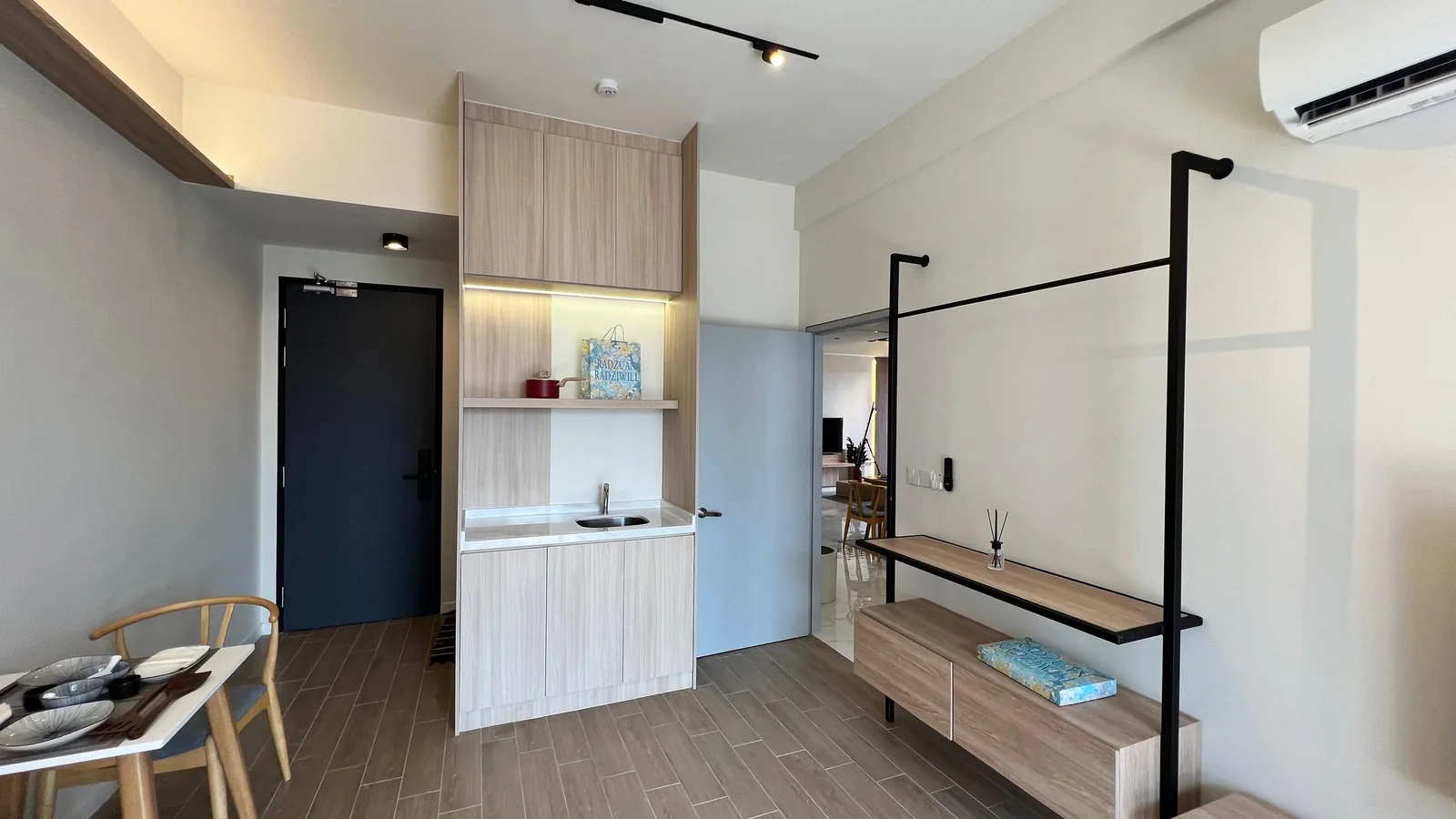 Residensi 38 Bangsar show unit — compact studio with kitchen and dining