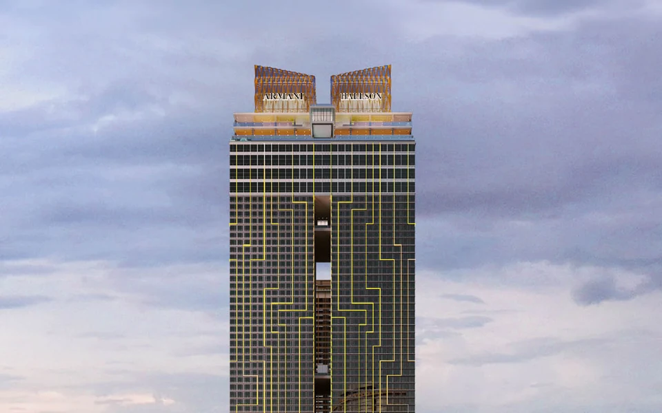 Armani Hallson KLCC — official tower render with signage